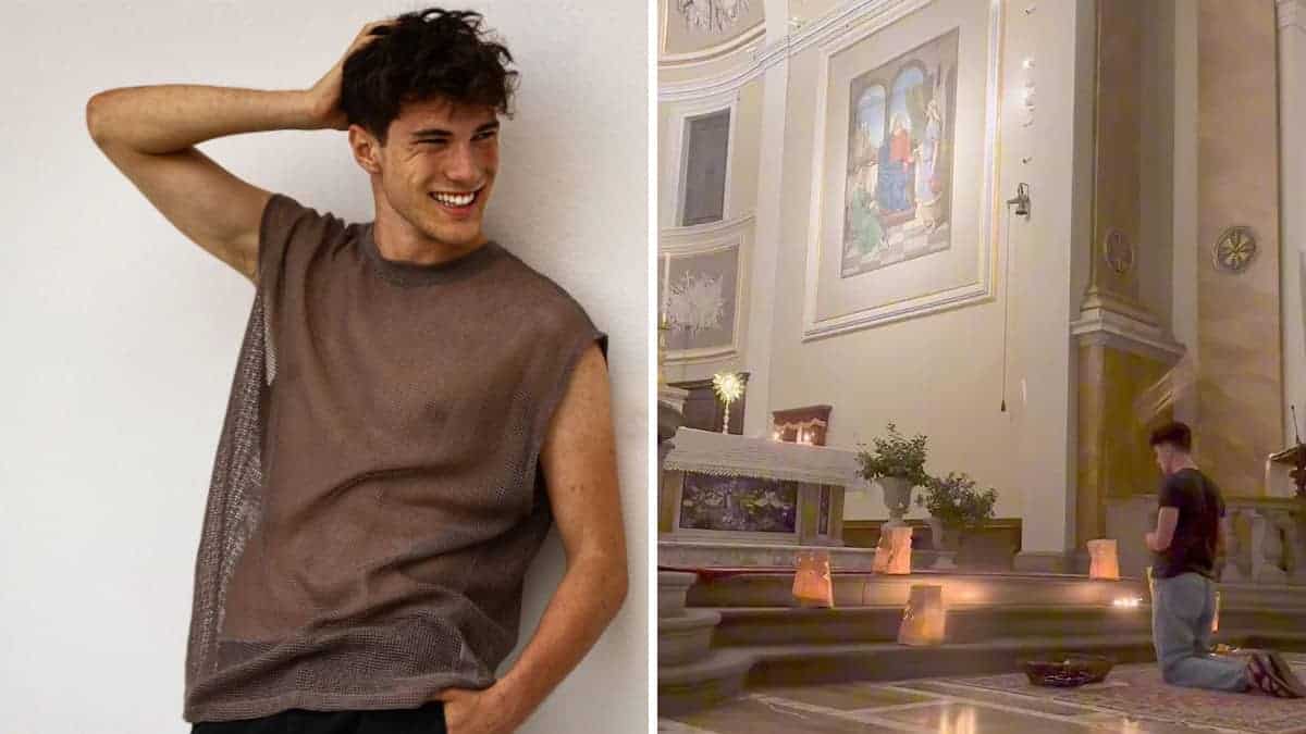 il ragazzo più bello d'Italia, decide di farsi prete